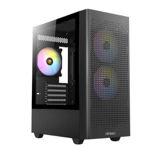 Antec NX Series NX500M - MT - ATX - pannello laterale finestrato (vetro temperato) - senza alimentazione - USB/Audio